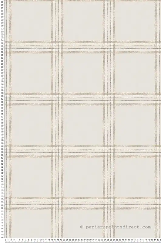 Satisfait Ou Remboursé Papier peint Écossais Carreaux grège - Stripes & Checks de Montecolino Réf. MC-ST38412