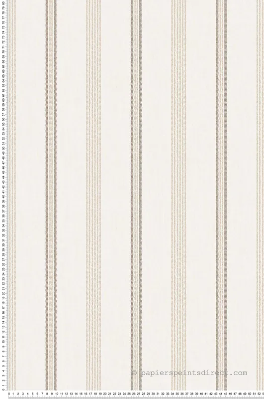 Papier peint Rayures Dentelle Vintage beige taupe - Stripes & Checks de Montecolino Réf. MC-ST38426 Authentique