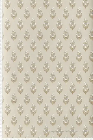 Vente Flash Papier peint Médaillon Floral Paisley beige doré - Rifle Paper Co. 3 de York (Initiales) Réf. INI-RF7474