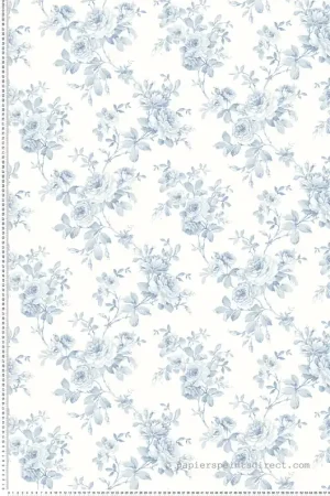 Papier peint Roses Pivoines Fleurs bleu - Alice et Rose de Lutèce Réf. LTC-VI81702 Remise