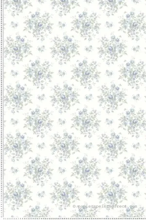Expédié Aujourd'hui Papier peint Bouquet Fleurs bleu - Alice et Rose de Lutèce Réf. LTC-VI81402