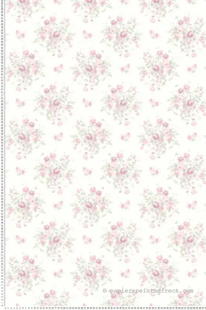 Jusqu'à Épuisement Des Stocks Papier peint Bouquet Fleurs rose - Alice et Rose de Lutèce Réf. LTC-VI81401