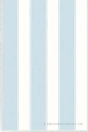 Authentique Papier peint Rayures Vintages bleu - Alice et Rose de Lutèce Réf. LTC-VI81102