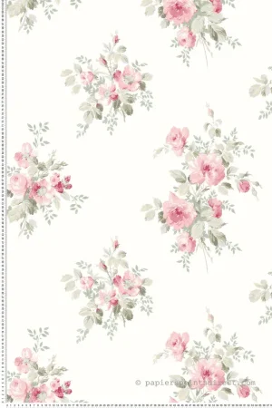 Papier peint Classique Bouquets rose - Alice et Rose de Lutèce Réf. LTC-VI80911 Prix Bas