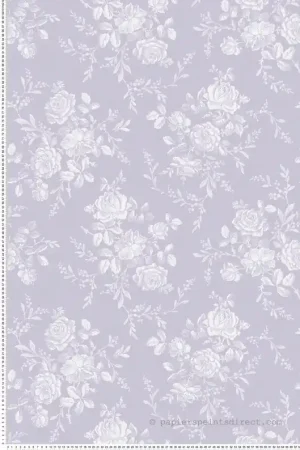 Papier peint Roses Classique violet - Alice et Rose de Lutèce Réf. LTC-VI80709 Acheter En Ligne