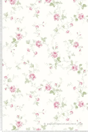 Papier peint Fleurs Sauvages rose - Alice et Rose de Lutèce Réf. LTC-VI80601 Meilleure Vente
