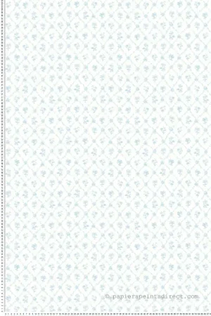 Papier peint Mini Médaillon Fleuri bleu - Alice et Rose de Lutèce Réf. LTC-VI80402 Marque