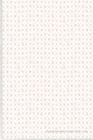 Papier peint Mini Médaillon Fleuri rose - Alice et Rose de Lutèce Réf. LTC-VI80401 Nouvel Arrivage