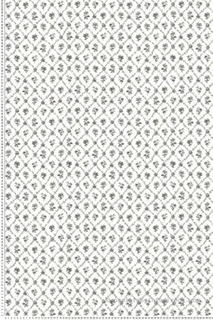 Papier peint Mini Médaillon Fleuri noir blanc - Alice et Rose de Lutèce Réf. LTC-VI80400 Commander Maintenant