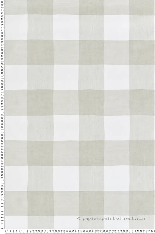 Bon Marché Papier peint Vichy Grands Carreaux vert sauge - Stripes & Checks de Montecolino Réf. MC-ST38435