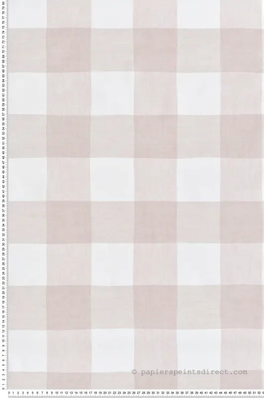 Certifié Papier peint Vichy Grands Carreaux rose - Stripes & Checks de Montecolino Réf. MC-ST38434
