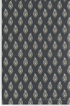 Offre Du Jour Papier peint Médaillon Floral Paisley gris - Rifle Paper Co. 3 de York (Initiales) Réf. INI-RF7472