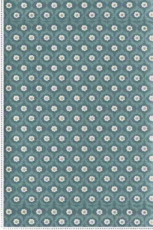 Papier peint Fleurettes Vintage Emma vert gris doré - Rifle Paper Co. 3 de York (Initiales) Réf. INI-RF7445 Petit Prix