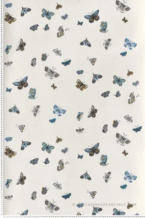 Papier peint Papillons Poétiques House beige doré - Rifle Paper Co. 3 de York (Initiales) Réf. INI-RF7412 Retour Gratuit