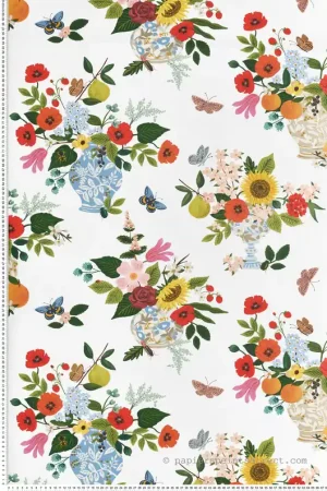 Papier peint Bouquets Fleuris Studies multicouleurs - Rifle Paper Co. 3 de York (Initiales) Réf. INI-RF7402 Expédition Rapide