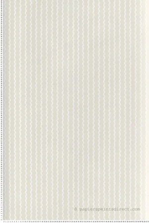 Papier peint Rayures Ondulées Rickrack beige blanc - Rifle Paper Co. 3 de York (Initiales) Réf. INI-RF7554 Soldes