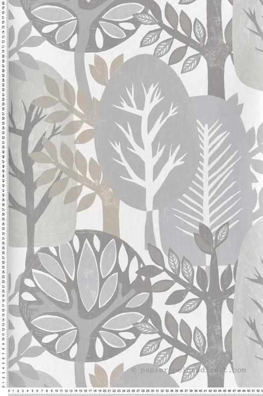 Papier peint Forêt Enfantin gris - Esterel de Montecolino Réf. MC-AN28280 Offre Spéciale