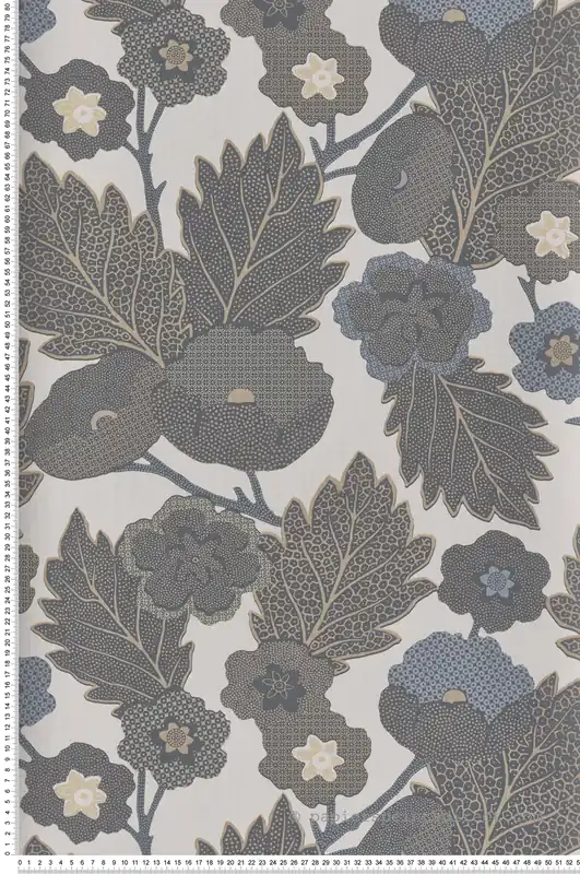Papier peint Floral Artistique gris violet - Esterel de Montecolino Réf. MC-AN28271 Acheter Direct