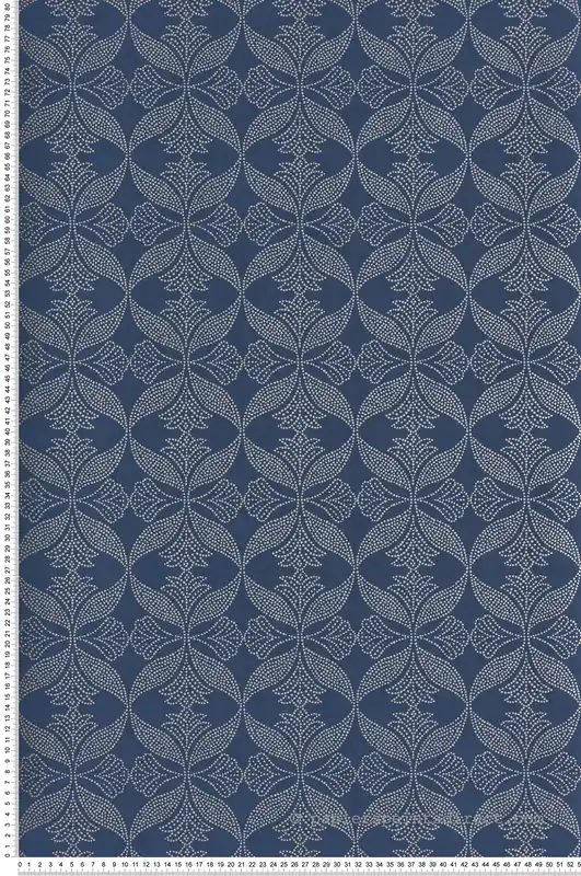 Certifié Papier peint Art Déco Graphique bleu argenté - Esterel de Montecolino Réf. MC-AN28232