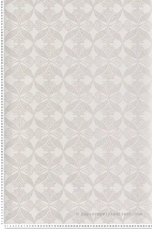 Prix Choc Papier peint Art Déco Graphique beige argenté - Esterel de Montecolino Réf. MC-AN28230