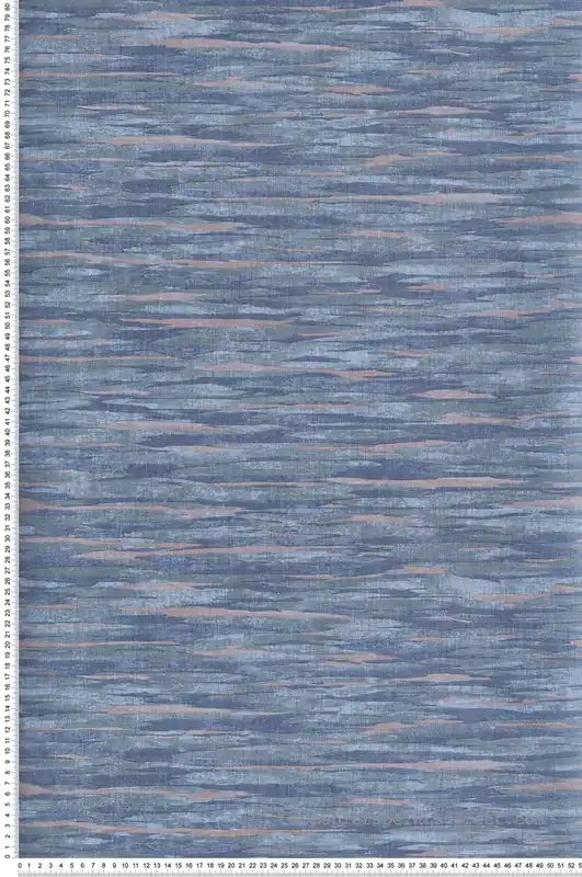 Seulement Aujourd'hui Papier peint Motifs Ondulés Textile bleu - Esterel de Montecolino Réf. MC-AN28223