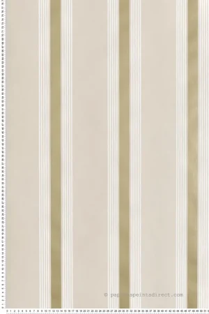 Papier peint Rayure Rétro Manetti beige doré - Alberti d‘Osborne & Little Réf. OSB-W7983-05 Acheter Direct