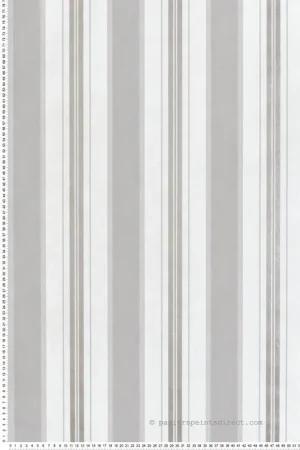 Expédition Rapide Papier peint Rayure Vintage Peruzzi gris argenté - Alberti d‘Osborne & Little Réf. OSB-W7982-07