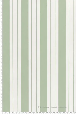 Top Vente Papier peint Rayure Bateau Ligorio vert amande - Alberti d‘Osborne & Little Réf. OSB-W7981-01