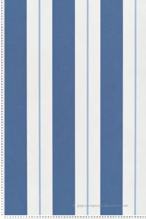 Papier peint Rayure Classique Bramante marine bleu - Alberti d‘Osborne & Little Réf. OSB-W7980-08 Expédition Rapide