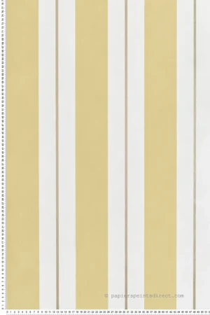 Papier peint Rayure Classique Bramante jaune doré - Alberti d‘Osborne & Little Réf. OSB-W7980-03 Dernière Chance