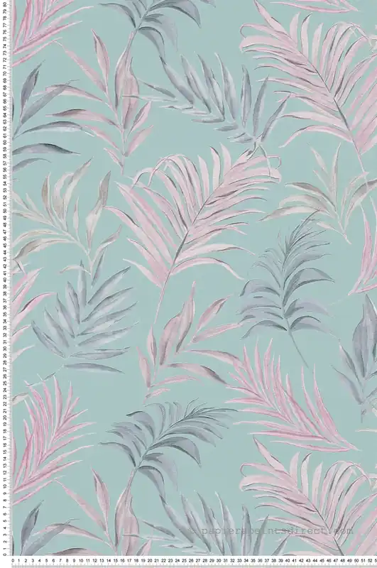 Produit De Marque Papier peint Palmes Midnight Botanica parme irisé - Cosmoliving d‘A.S. Création Réf. AS-791082