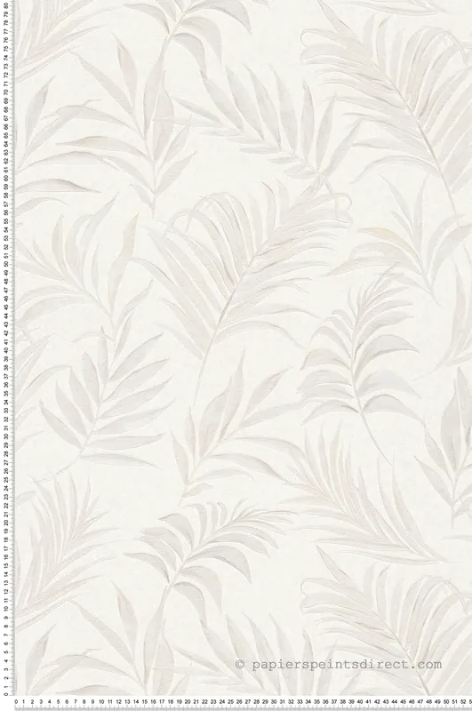 Haute Qualité Papier peint Palmes Midnight Botanica blanc irisé - Cosmoliving d‘A.S. Création Réf. AS-791081