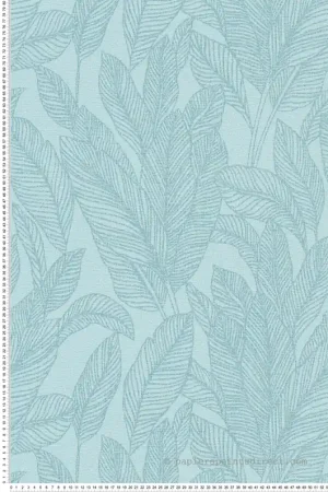 Remise Papier peint Feuille Golden Fern bleu ciel - Cosmoliving d‘A.S. Création Réf. AS-790643