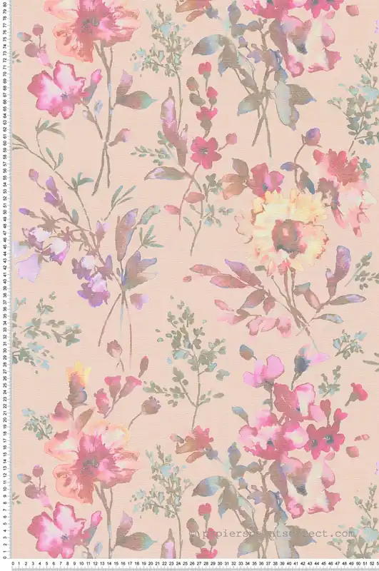 Prix Cassé Papier peint Fleur Pétale Poetry rose doré - Cosmoliving d‘A.S. Création Réf. AS-790613