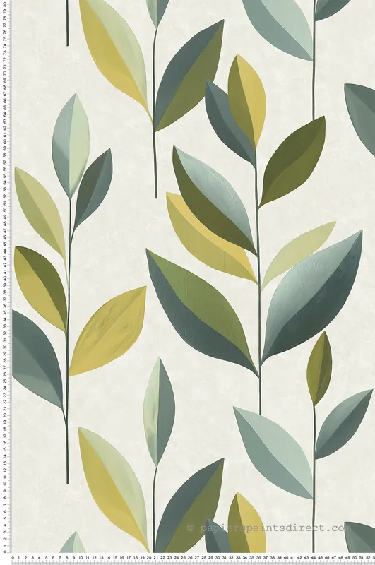 Papier peint Feuille Design vert - Vancouver de Montecolino Réf. MC-SY27553 Nouvelle Collection