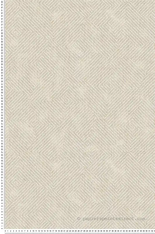 Vente Flash Papier peint Ethnique Géométrique blanc cassé doré - Vancouver de Montecolino Réf. MC-SY27521