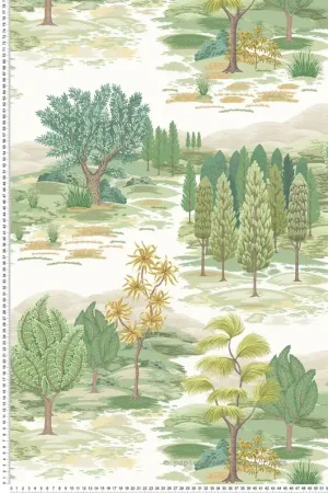 Papier peint Nature Monteverde vert - Ananda d‘Osborne & Little Réf. OSB-W8035-01 Acheter En Ligne