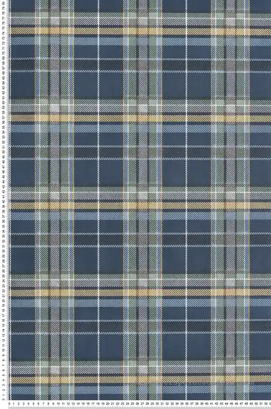 Dernier Modèle Papier peint Tartan Classique bleu marine - Maison Paradis de Lutèce Réf. LTC-MP15579