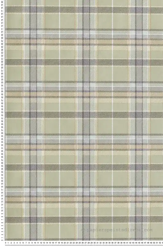 Papier peint Tartan Classique vert - Maison Paradis de Lutèce Réf. LTC-MP15575 Pas Cher