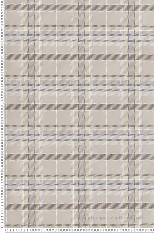 Papier peint Tartan Classique beige - Maison Paradis de Lutèce Réf. LTC-MP15571 Usine Directe