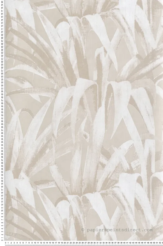 Prix Réduit Papier peint Feuillage Palme Exotique beige - Maison Paradis de Lutèce Réf. LTC-MP15521