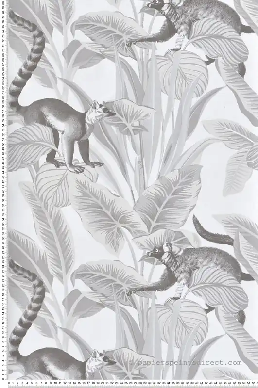 Achetez Aujourd'hui Papier peint Nature Animaux Lémurien gris irisé - Maison Paradis de Lutèce Réf. LTC-MP15531