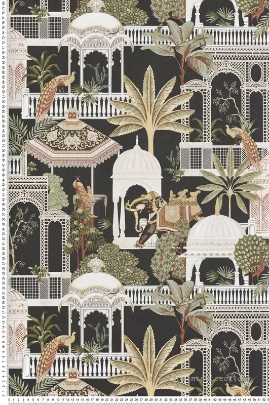 Bon Plan Papier peint Parc Botanique noir - Maison Paradis de Lutèce Réf. LTC-MP15539