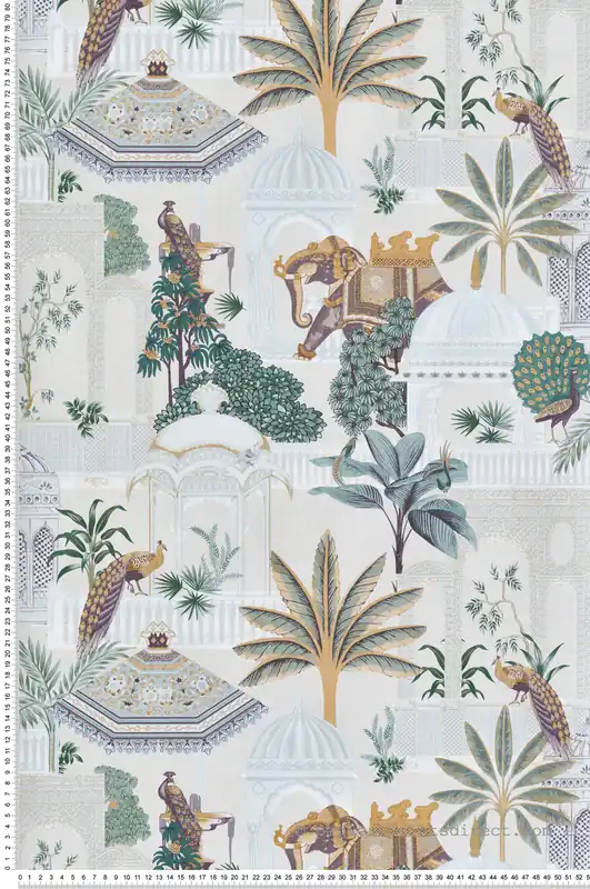 Papier peint Parc Botanique bleu gris - Maison Paradis de Lutèce Réf. LTC-MP15536 Acheter En Ligne