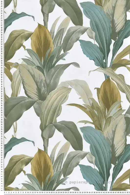 Soldes Papier peint Feuillage Ananas vert - Maison Paradis de Lutèce Réf. LTC-MP15513