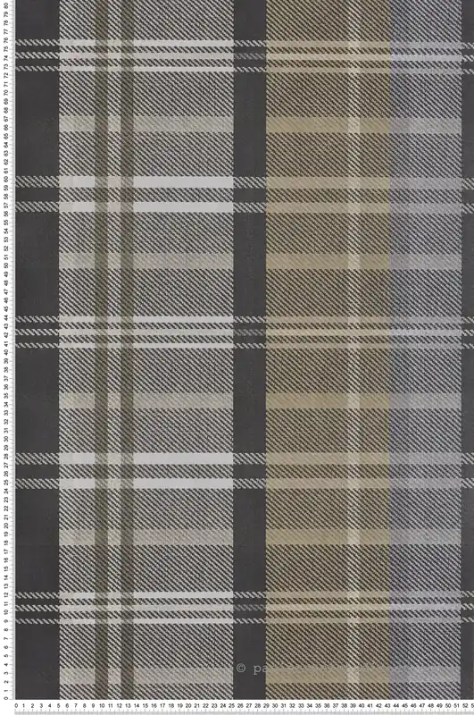 Papier peint Grand Tartan Ecossais gris irisé - Maison Paradis de Lutèce Réf. LTC-MP15569 Quantité Limitée