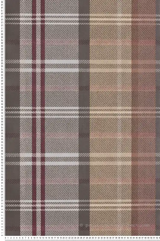Papier peint Grand Tartan Ecossais prune - Maison Paradis de Lutèce Réf. LTC-MP15568 Prix Réduit