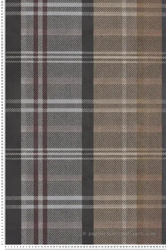 Usine Directe Papier peint Grand Tartan Ecossais brun - Maison Paradis de Lutèce Réf. LTC-MP15567
