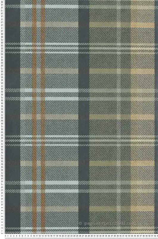 Papier peint Grand Tartan Ecossais vert irisé - Maison Paradis de Lutèce Réf. LTC-MP15565 Réduction