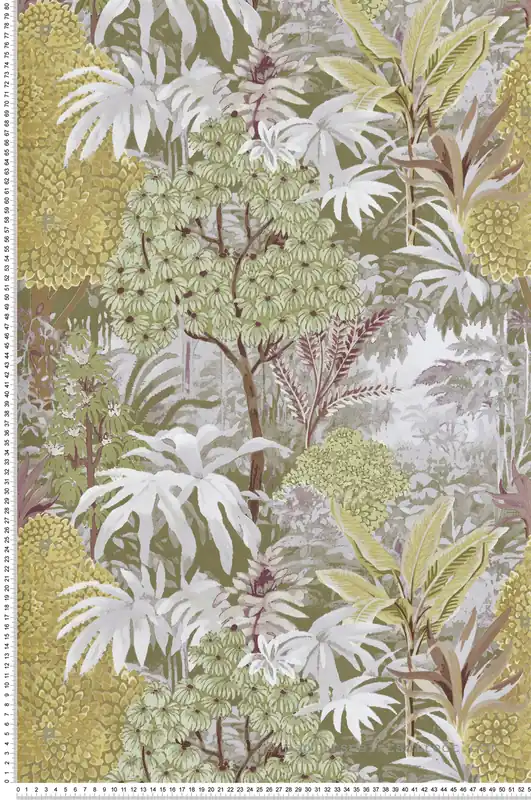 Papier peint Feuillage Artémis vert sauge doré - Maison Paradis de Lutèce Réf. LTC-MP15501 Top Vente